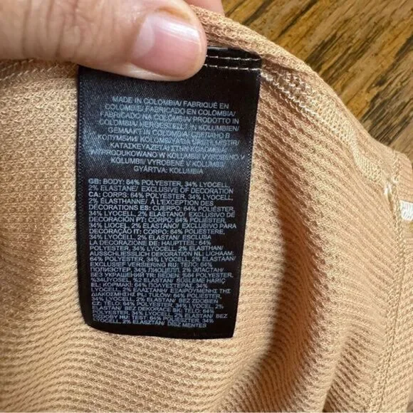 The North Face | Women's Sunpeak Waffle Knit Top w/Thumbholes - Almond Butter, M - Picture 8 of 13